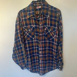 Levi's vintage Men's Blue Plaid Shirt